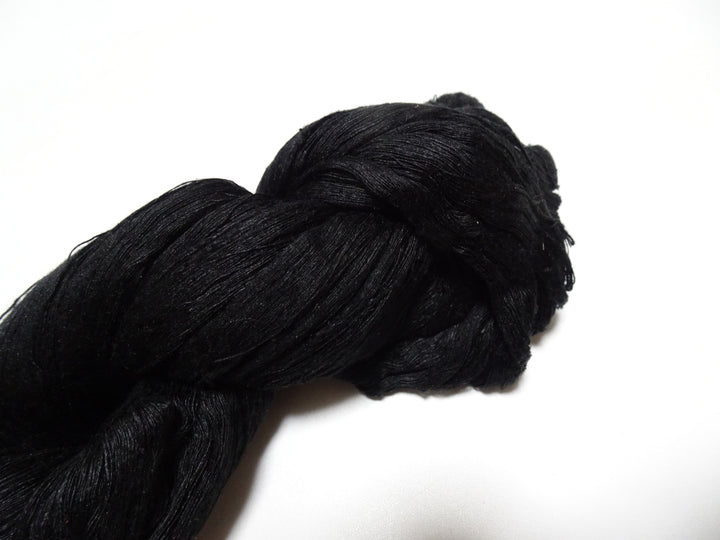 Japanese Vintage Loose Twisted Silk Thread Embroidery Black 15072