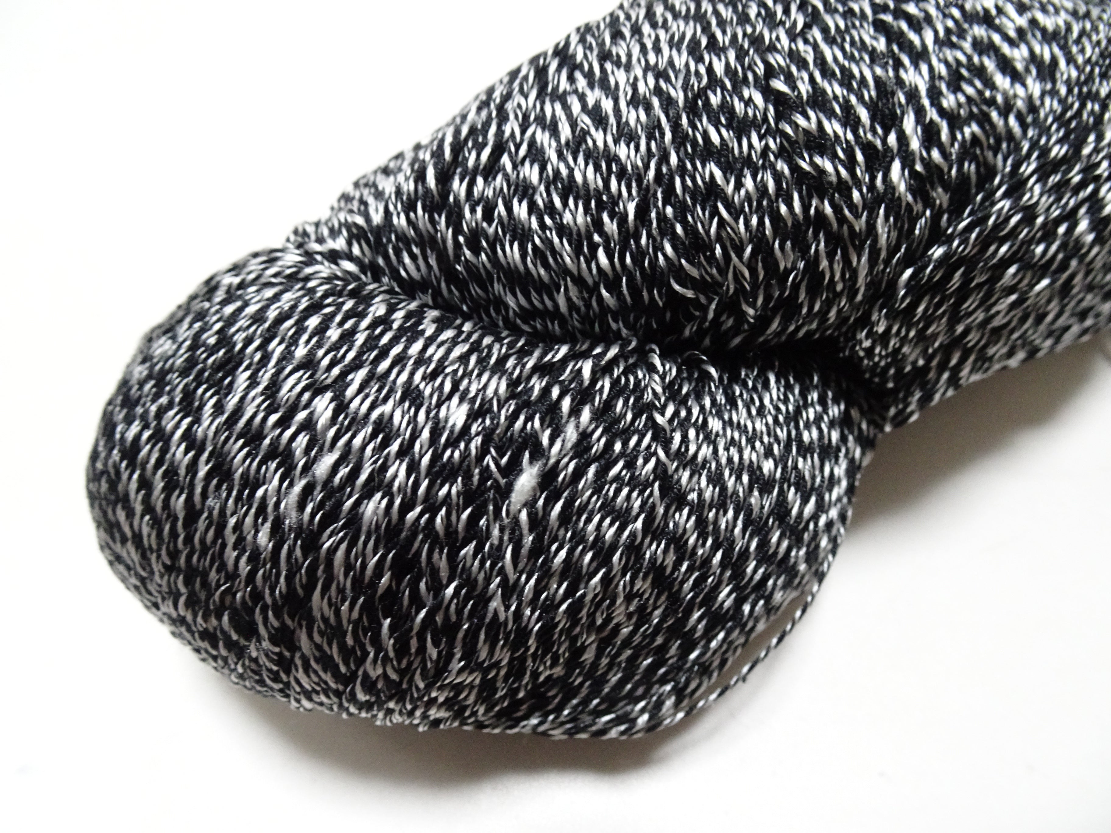 Japanese Tanaka Gen Silk – One-of-a-Kind Hand-Dyed Artistic Silk Thread, Rare Japanese Artisan Yarn, Limited Stock  Black & White 19145