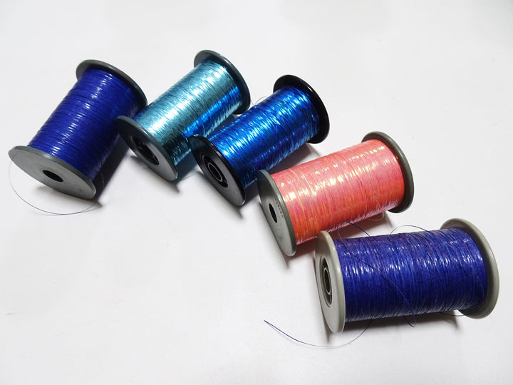 Japanese Vintage Metallic thread flat type Hirahaku 5set  Aluminum foil &  Washi(japanese paper) embroidery 18662