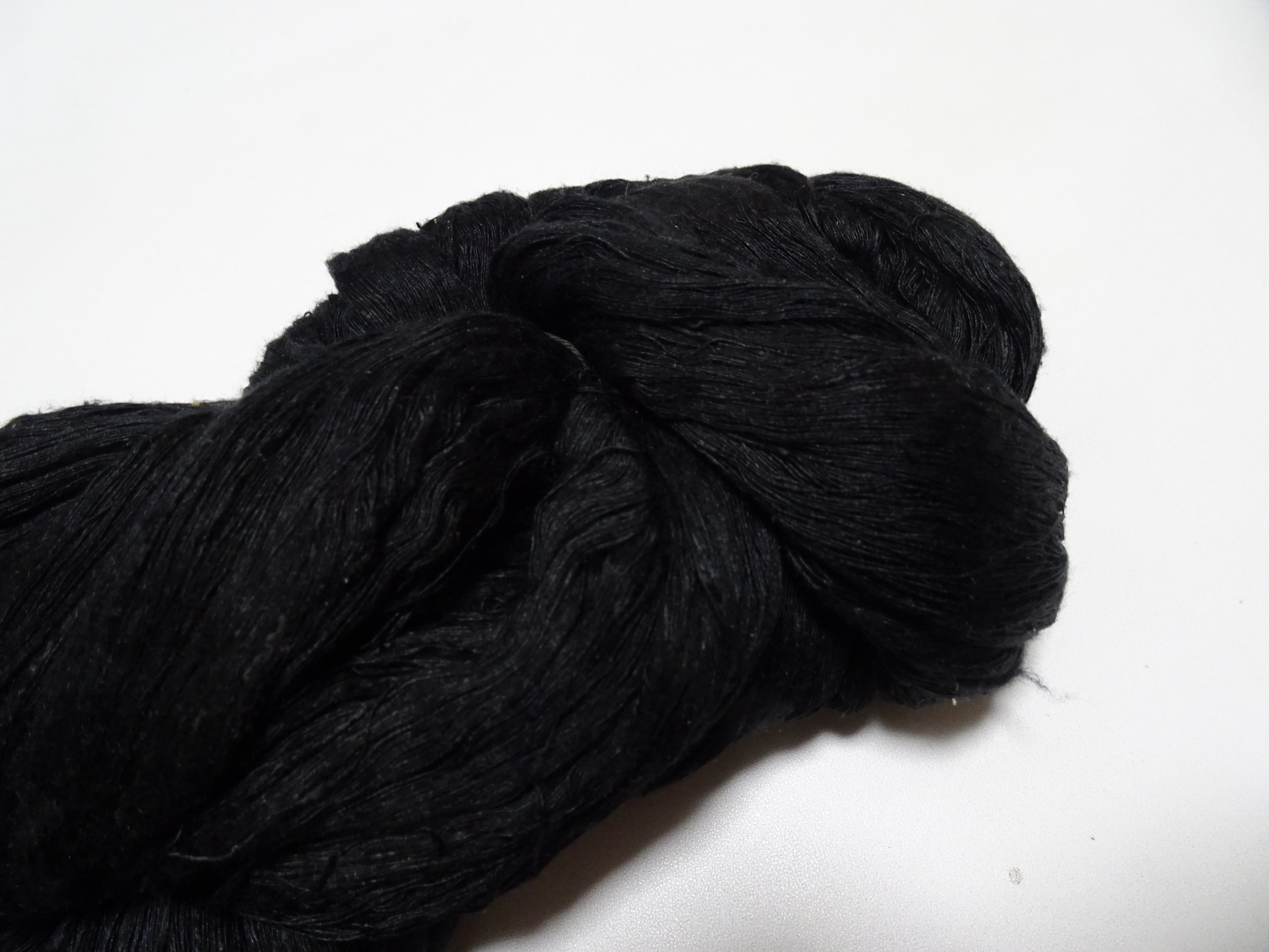 Japanese Vintage Loose Twisted Silk Thread Embroidery Black 15073