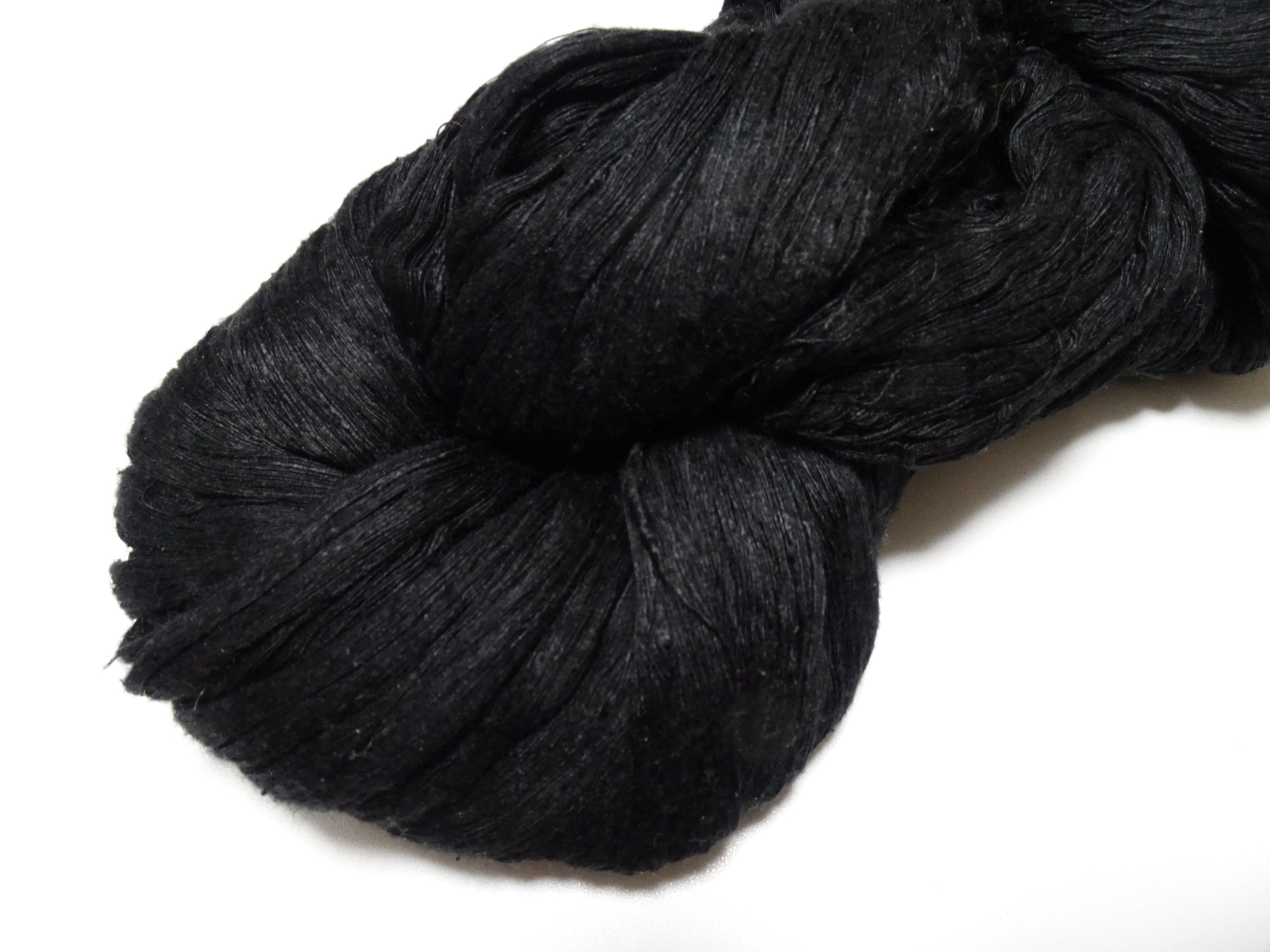 Japanese Vintage Loose Twisted Silk Thread Embroidery Black 15073