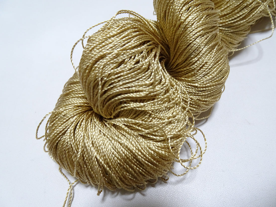 Japanese Vintage Twisted Silk Thread Embroidery & Weaving 17777