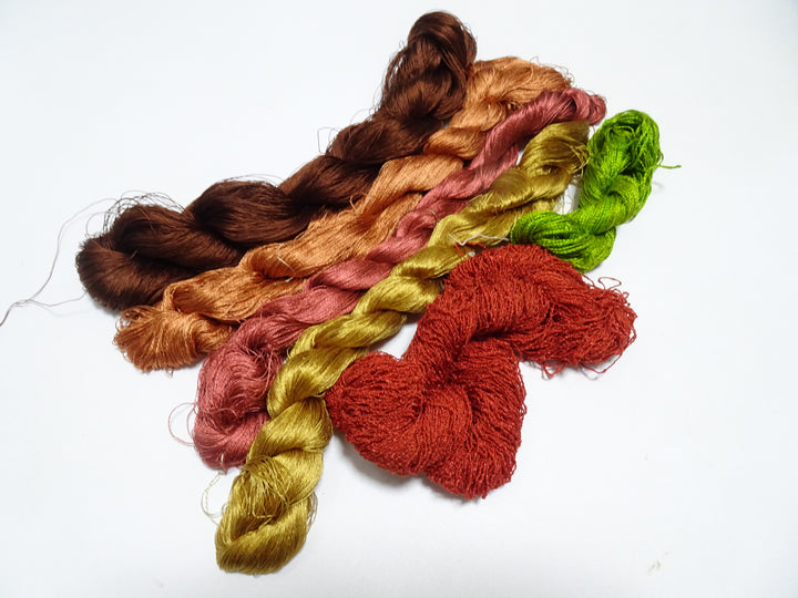 Japanese vintage silk thread 6sets embroidery 8610