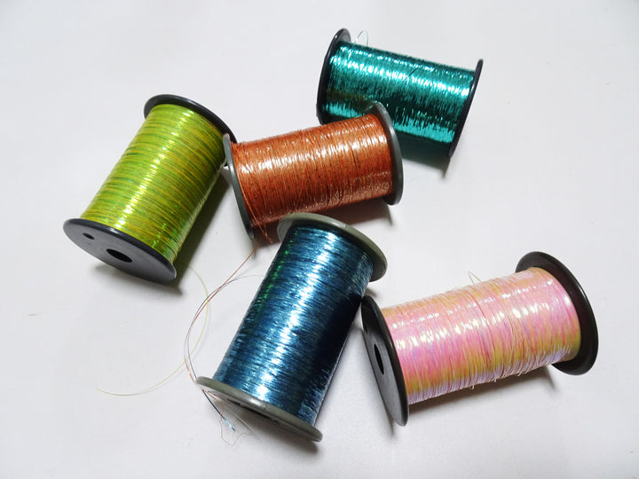 Japanese Vintage Metallic thread flat type Hirahaku 5set  Aluminum foil &  Washi(japanese paper) embroidery 18663
