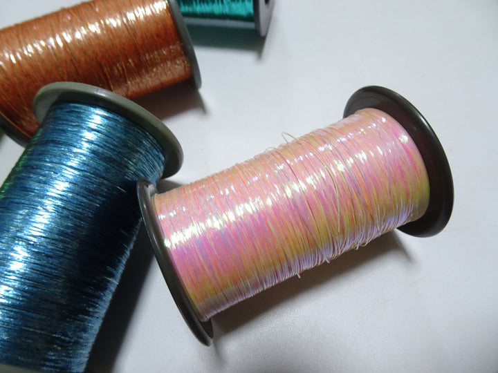 Japanese Vintage Metallic thread flat type Hirahaku 5set  Aluminum foil &  Washi(japanese paper) embroidery 18663