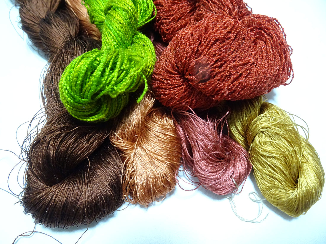 Japanese vintage silk thread 6sets embroidery 8610