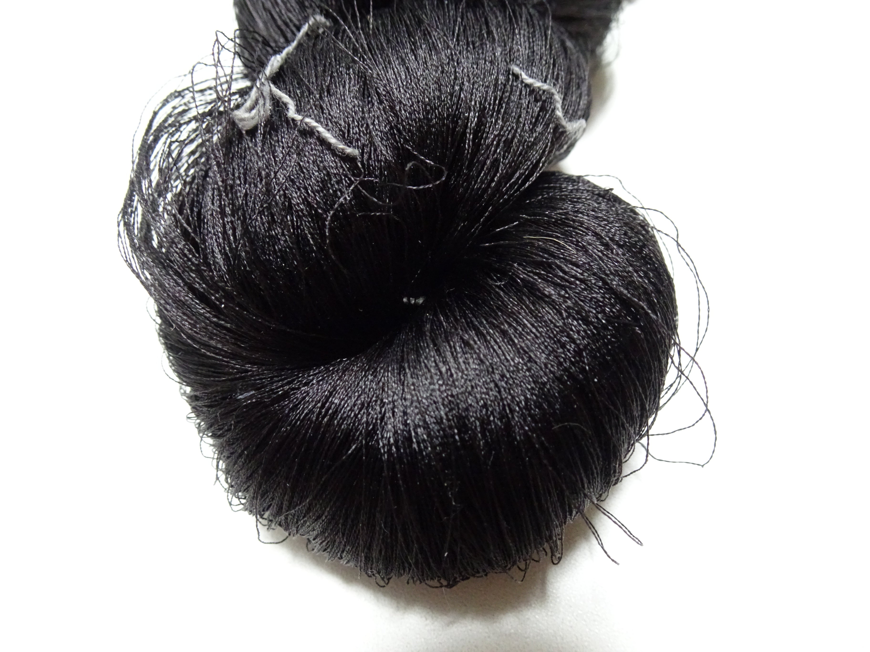 Japanese Vintage Twisted Silk Thread Embroidery Black 15405