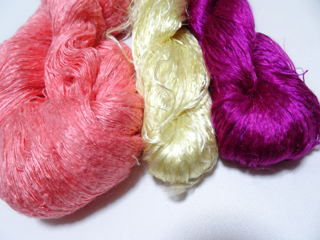 Japanese Vintage Loose Twisted Silk Thread 3sets Embroidery 15074