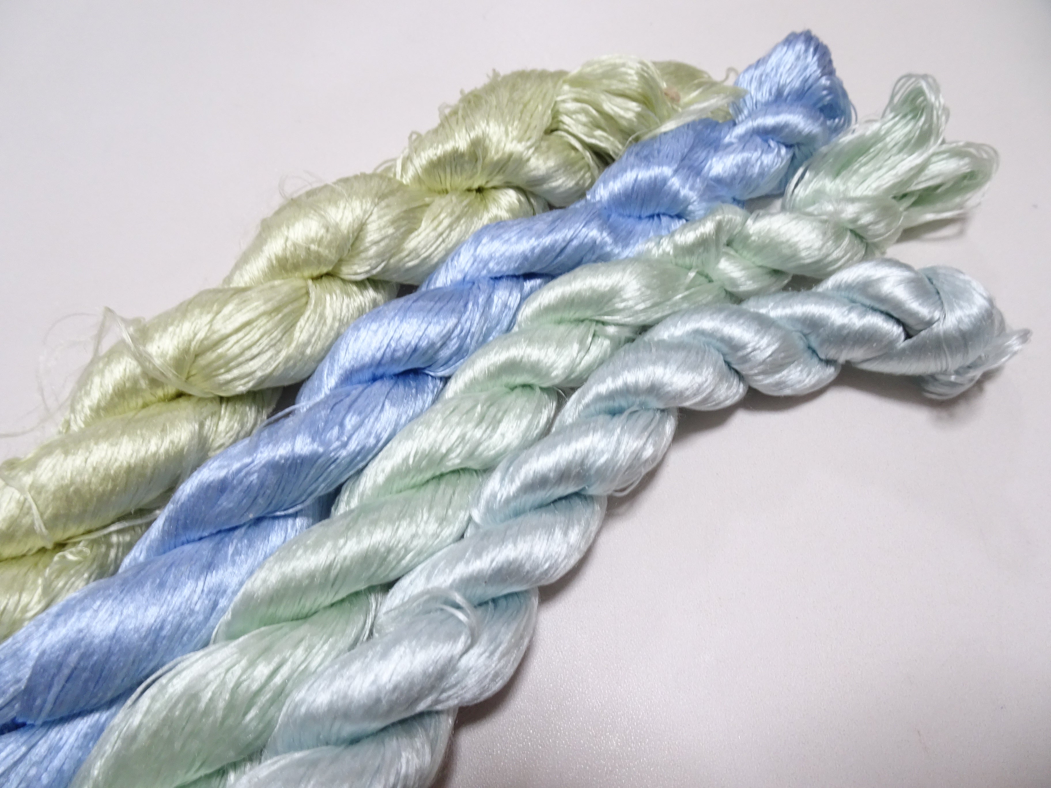 Japanese Vintage loose Twisted Silk Thread 4sets Embroidery 14573
