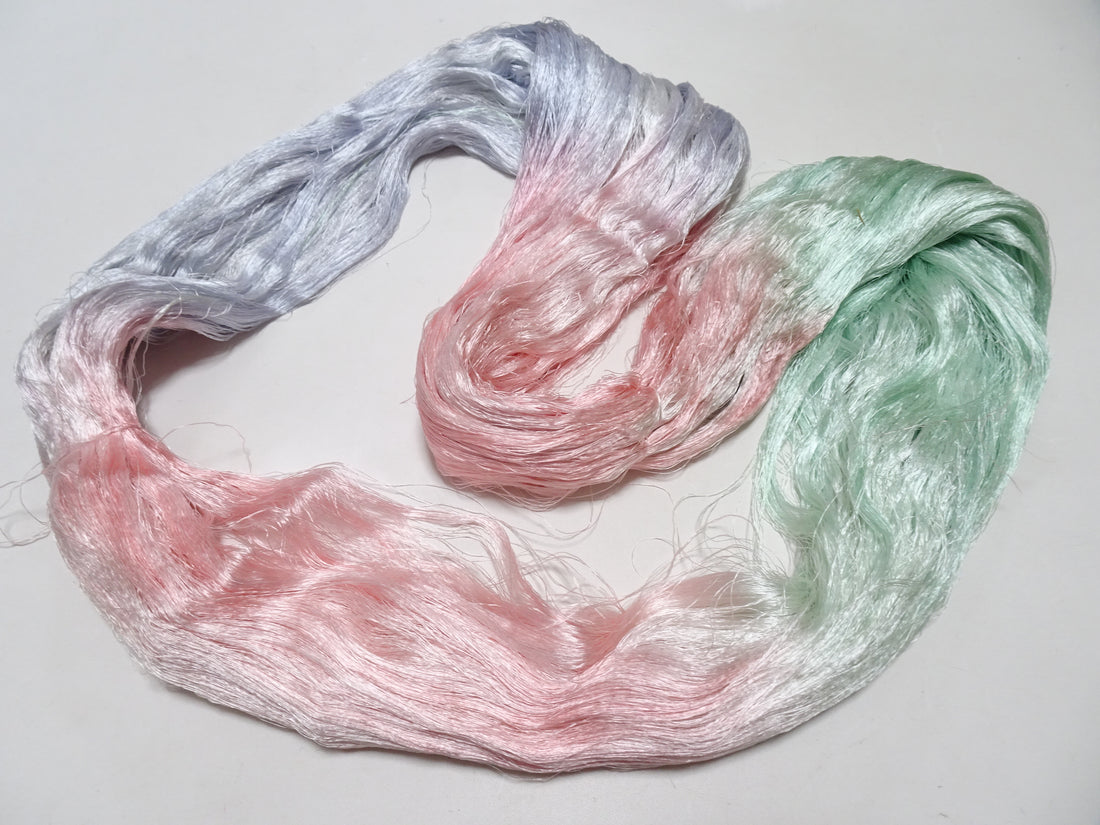 Japanese Vintage Loose Twisted Silk Thread Embroidery 17166