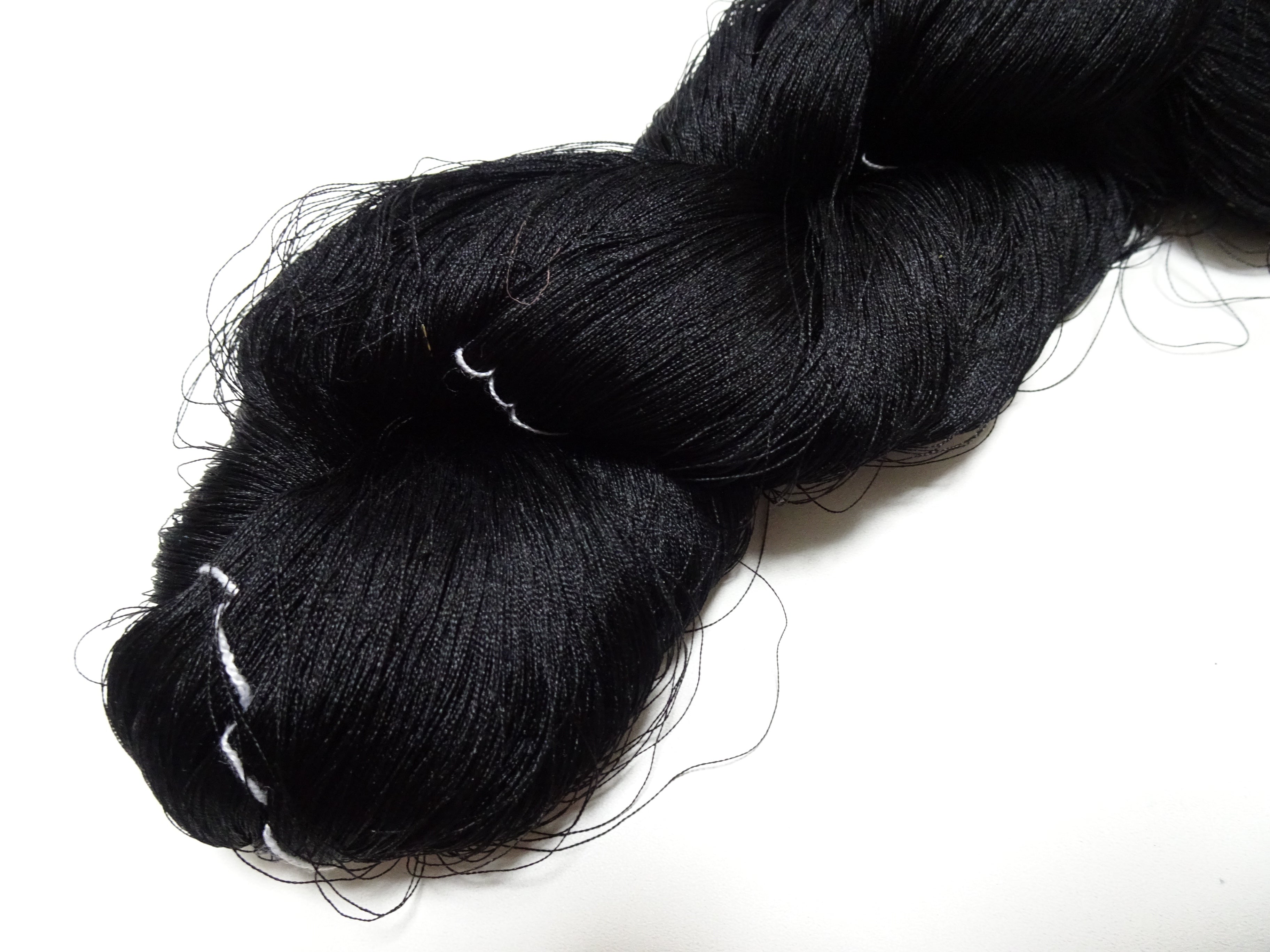 Japanese Vintage Twisted Silk Thread Embroidery Black 15407