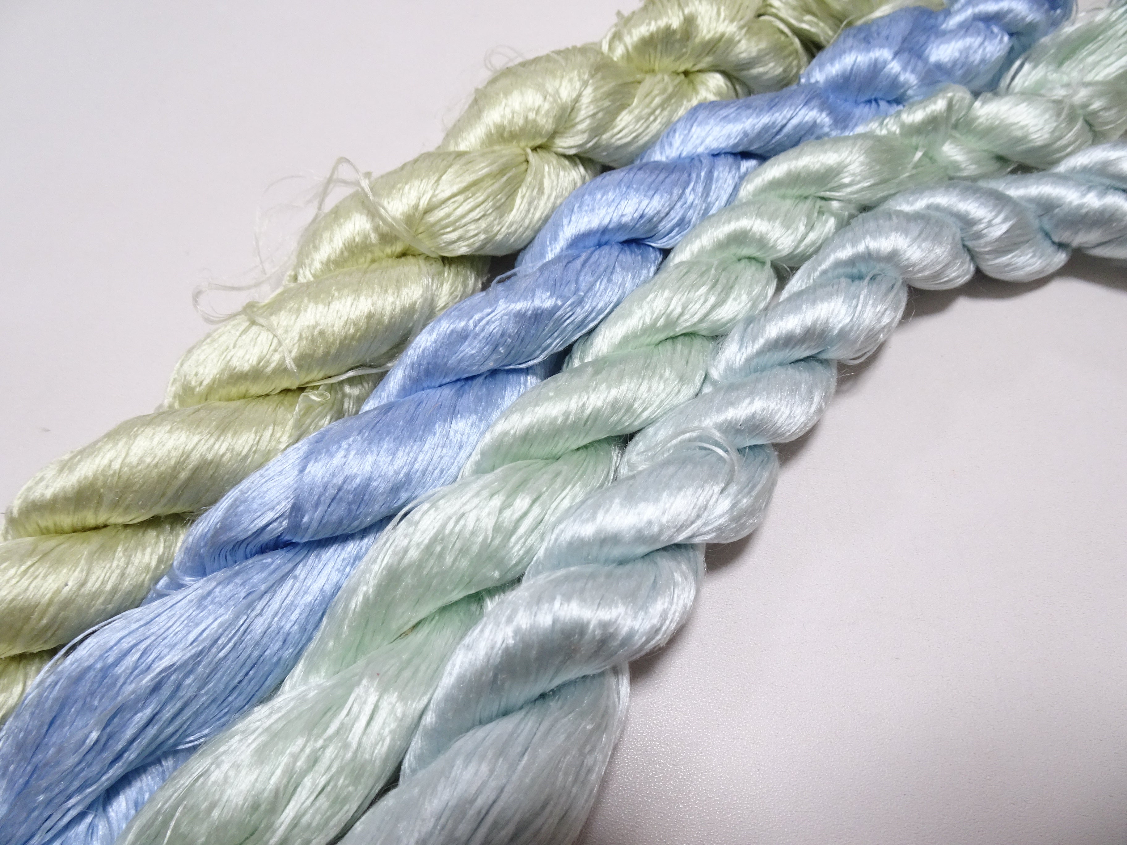 Japanese Vintage loose Twisted Silk Thread 4sets Embroidery 14573