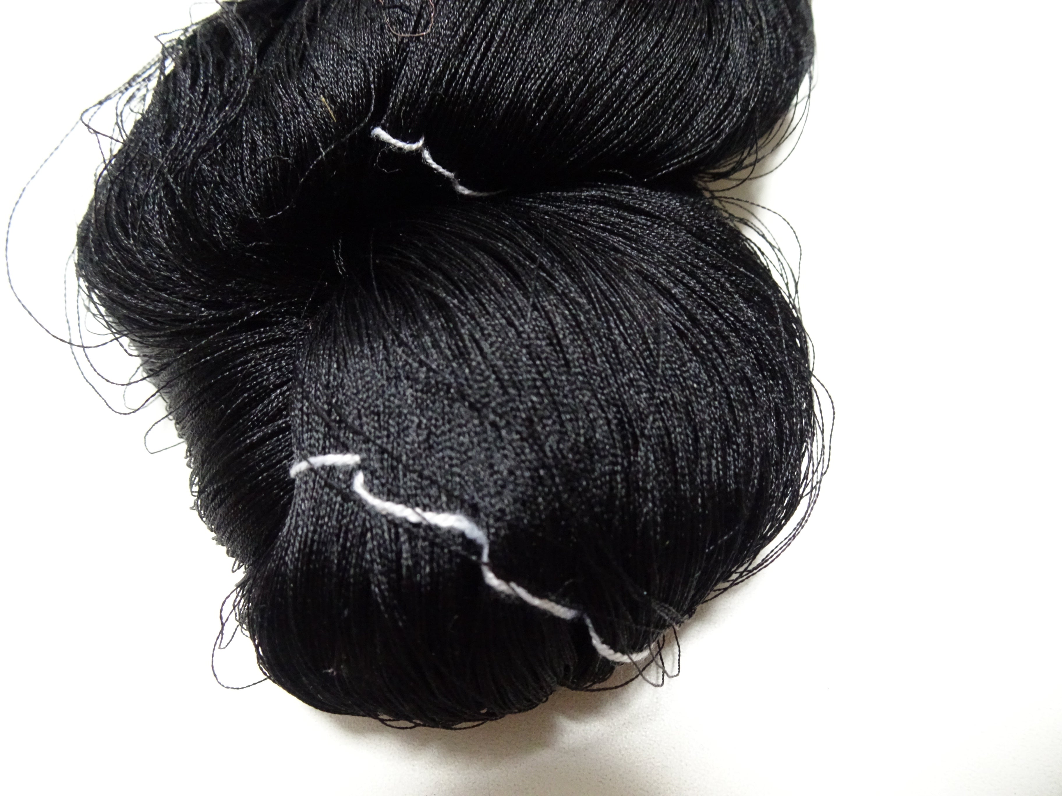 Japanese Vintage Twisted Silk Thread Embroidery Black 15407