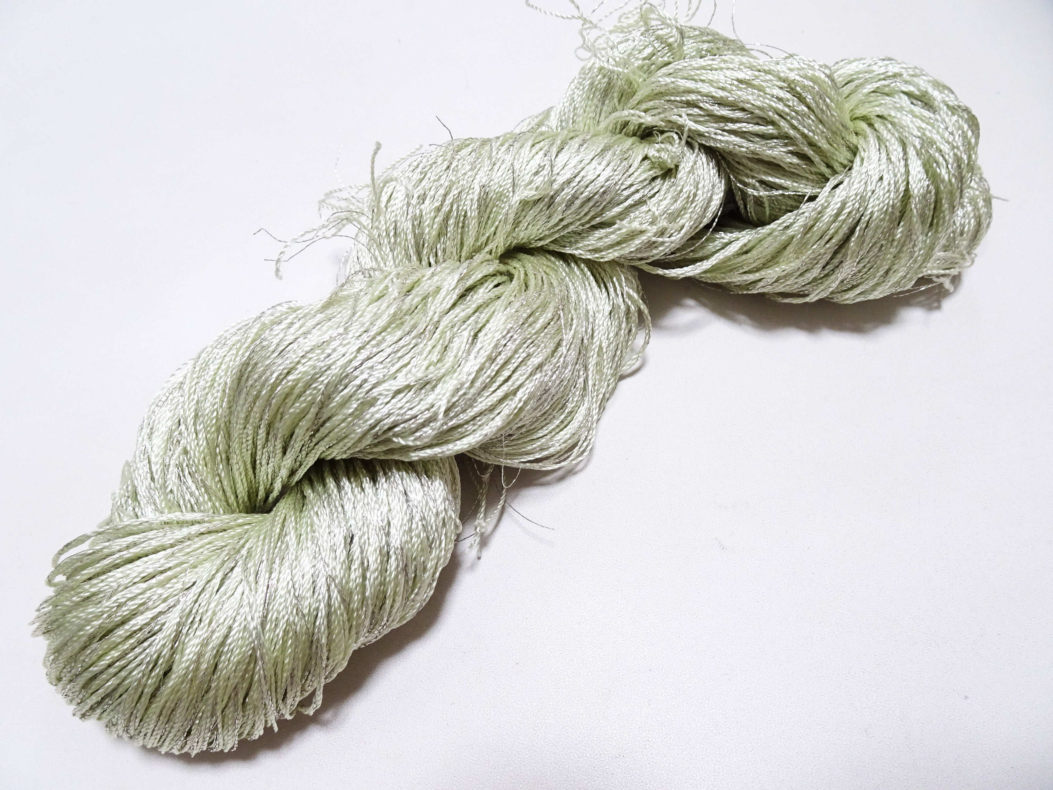 Japanese Vintage High Class Rare Silk Thread Mixture of Silver embroidery 17579