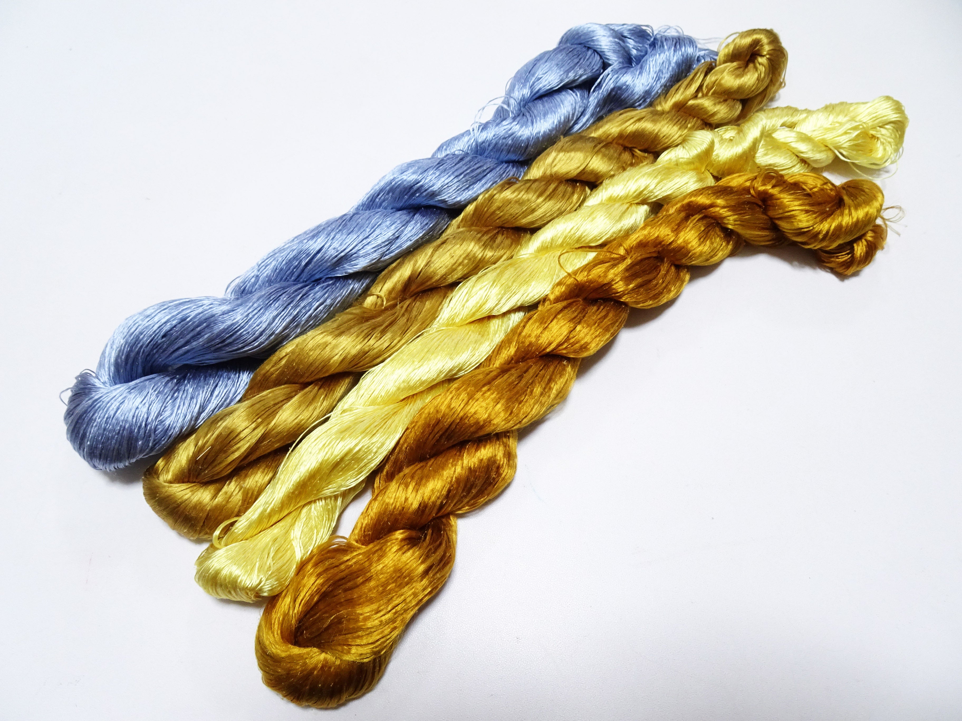 Japanese Vintage loose Twisted Silk Thread 4sets Embroidery 14574