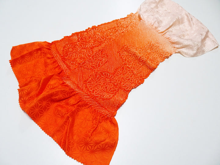 Japanese Kimono Silk Obi Age Shibori  18063