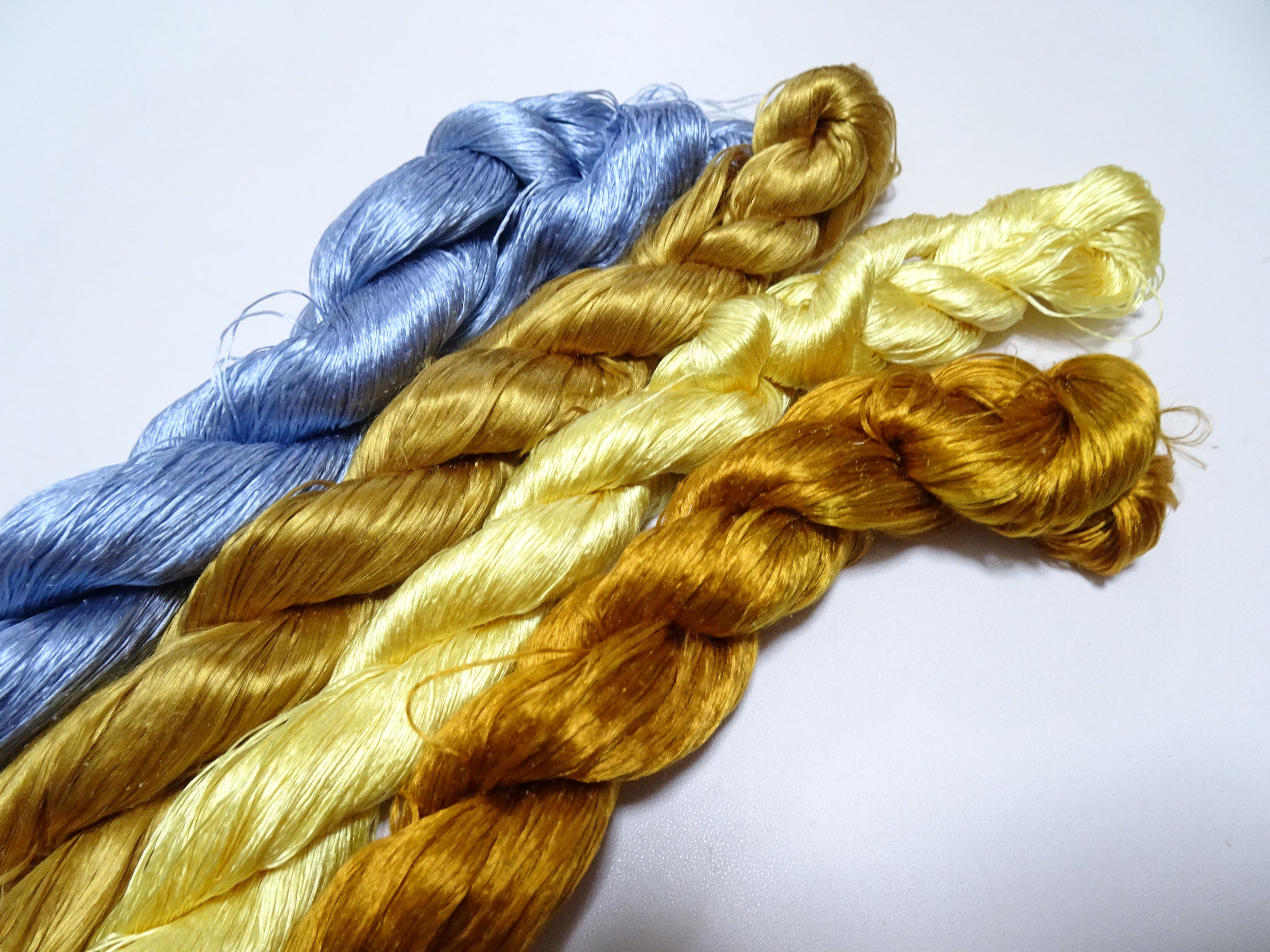 Japanese Vintage loose Twisted Silk Thread 4sets Embroidery 14574