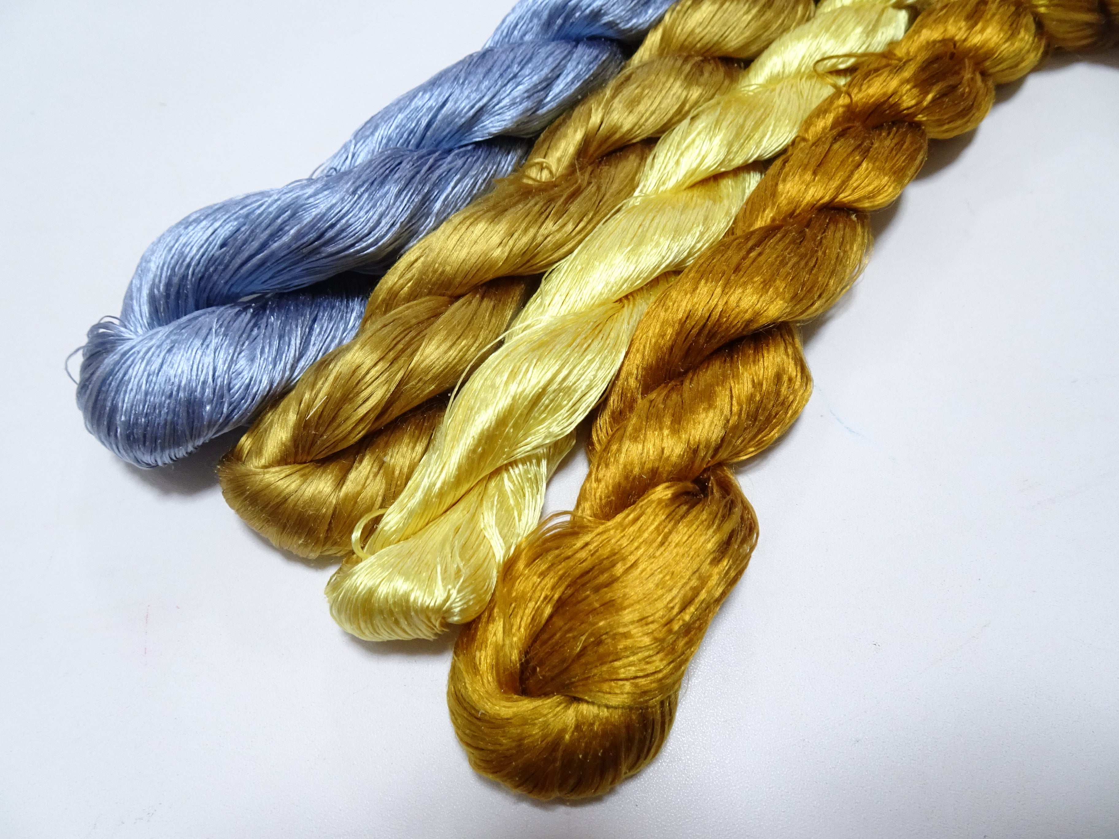 Japanese Vintage loose Twisted Silk Thread 4sets Embroidery 14574
