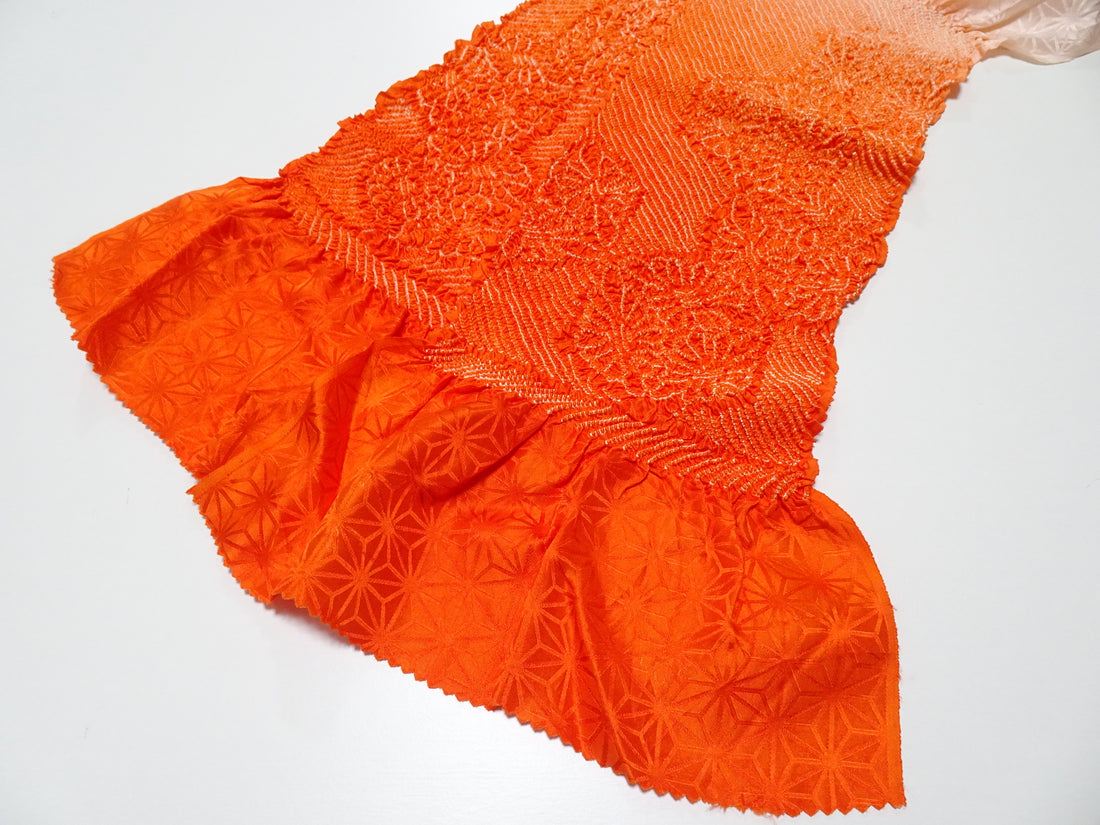 Japanese Kimono Silk Obi Age Shibori  18063