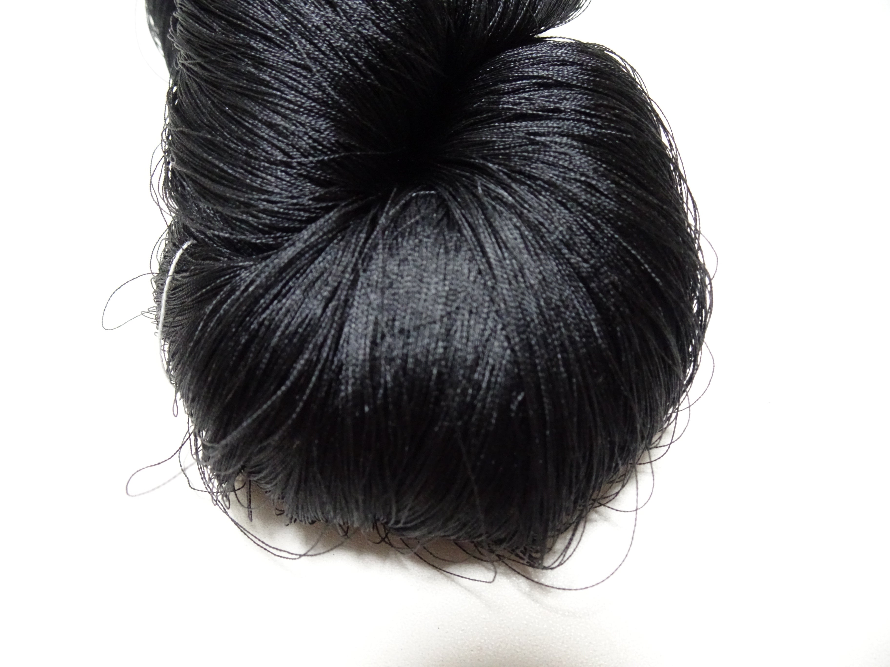 Japanese Vintage Twisted Silk Thread Embroidery Black 15409