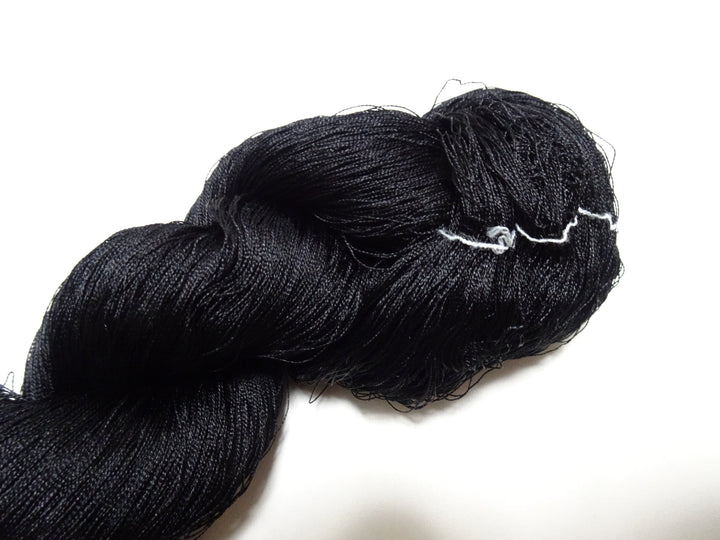 Japanese Vintage Twisted Silk Thread Embroidery Black 15410