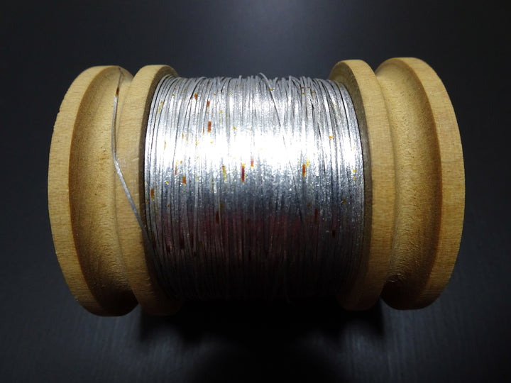 Japanese Vintage Super Rare Superb real Silver leaf on both sides thread Hirahaku /Real gold Kinsunago embroidery 17724