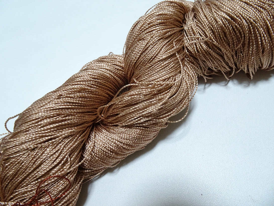 Japanese Vintage Twisted Silk Thread Embroidery & Weaving 17784