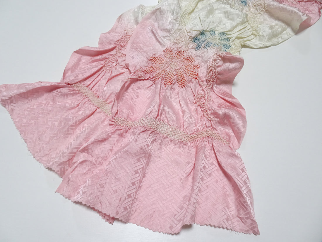 Japanese Kimono Silk Obi Age Shibori  18067