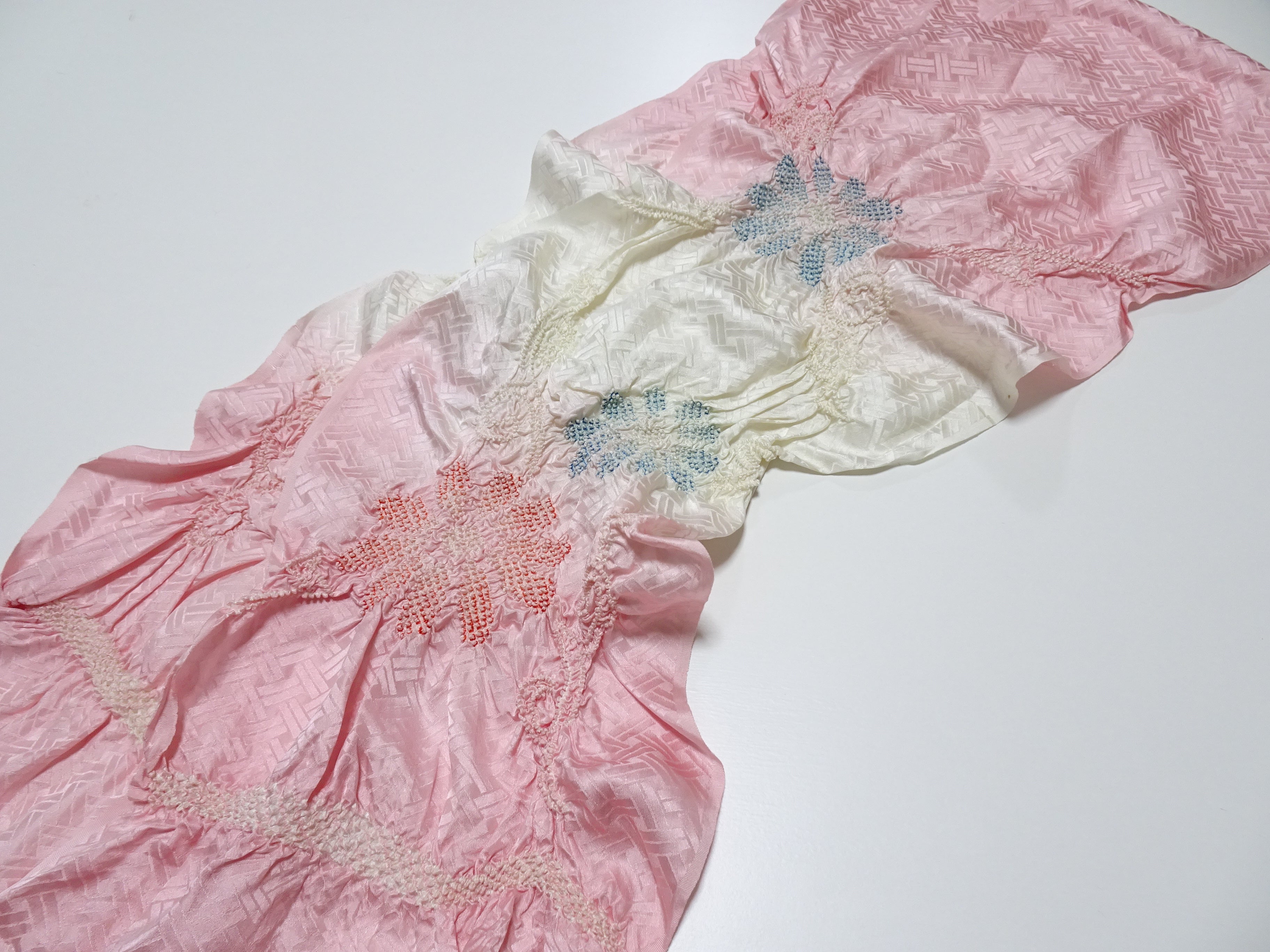 Japanese Kimono Silk Obi Age Shibori  18067