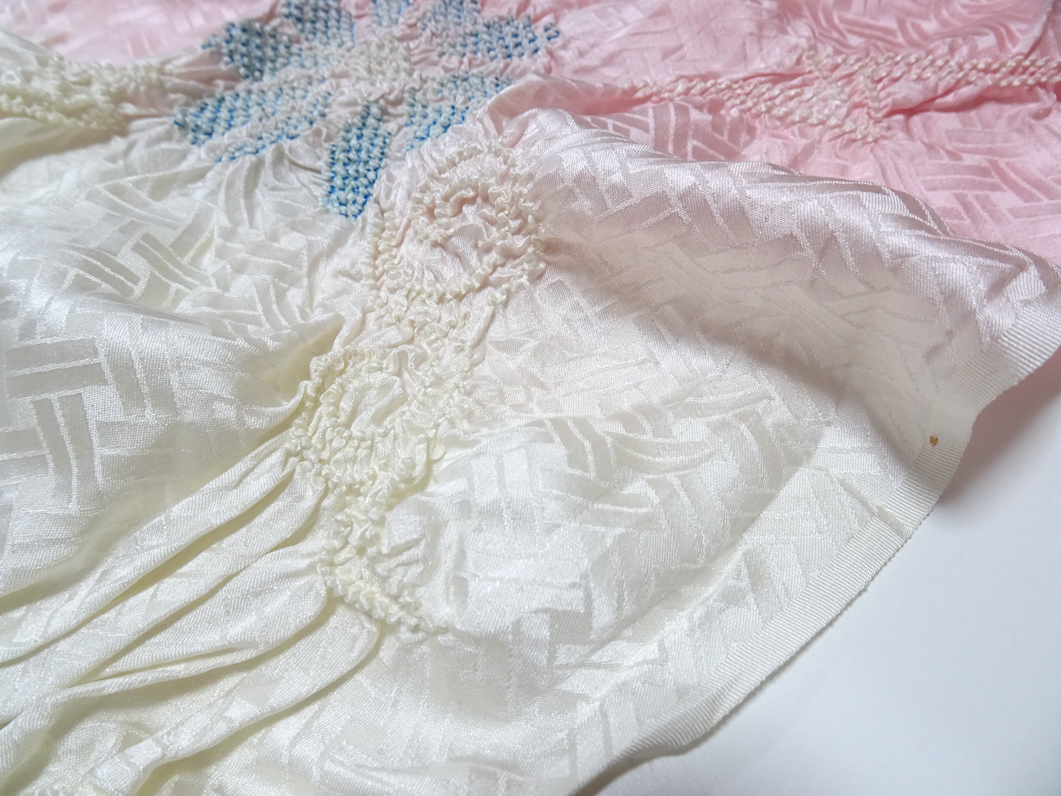 Japanese Kimono Silk Obi Age Shibori  18067