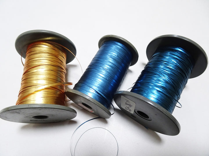 Japanese Vintage Metallic thread flat Wide type Hirahaku 3set  Aluminum foil &  Washi(japanese paper) embroidery 18671