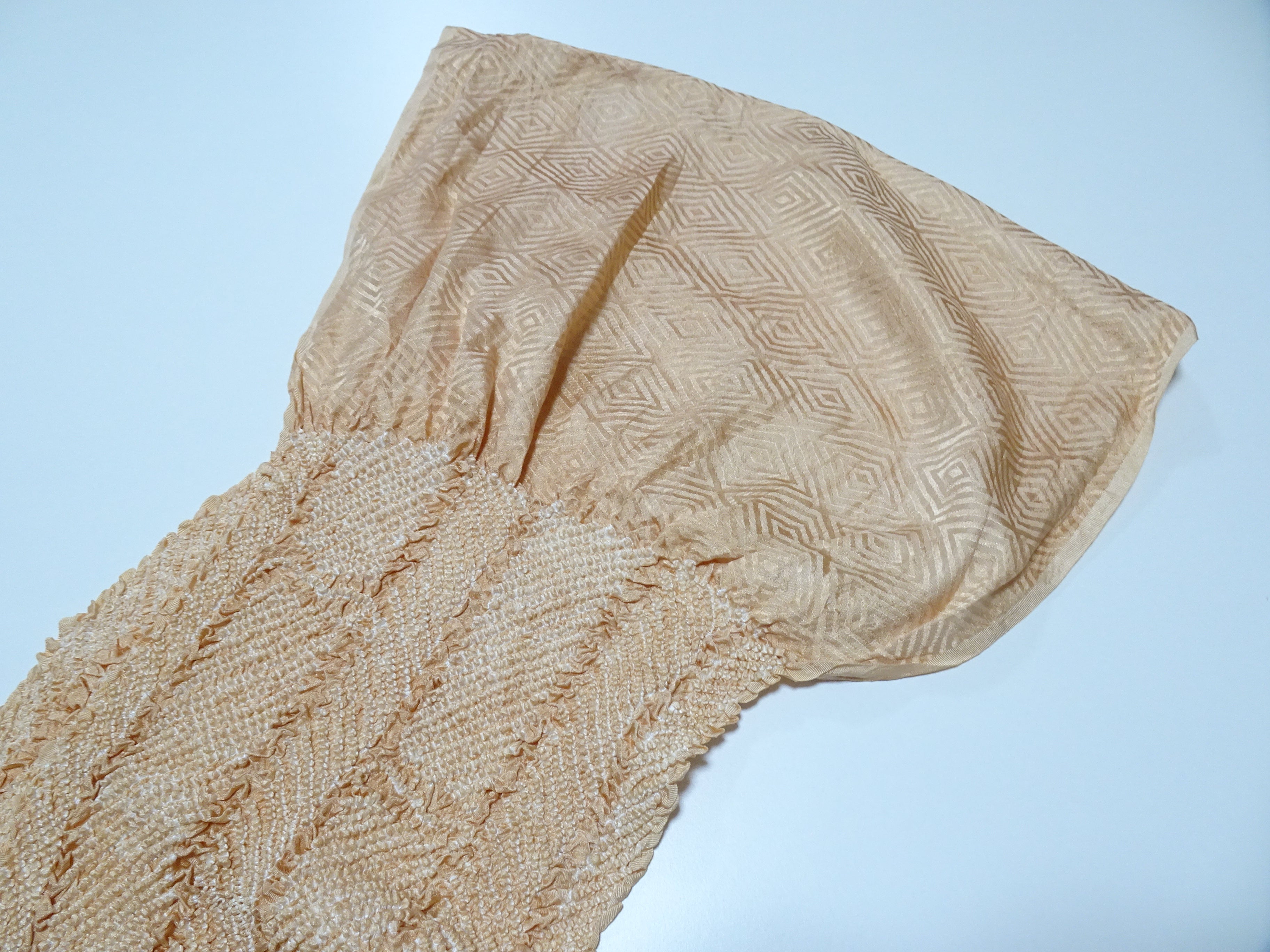 Japanese Kimono Silk Obi Age Shibori  18068