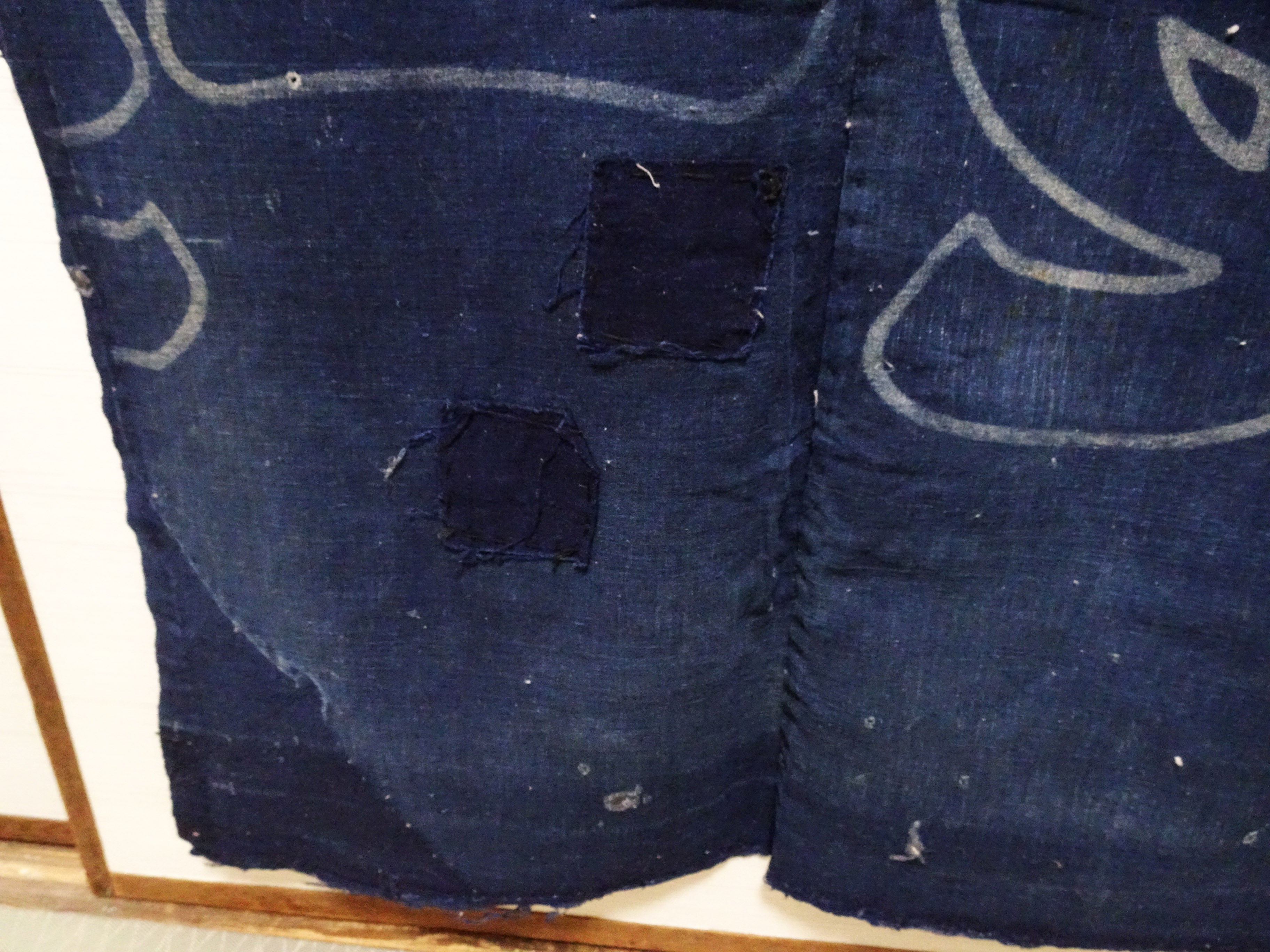 Japanese Antique Cotton Boro Indigo Cotton Textile 17725