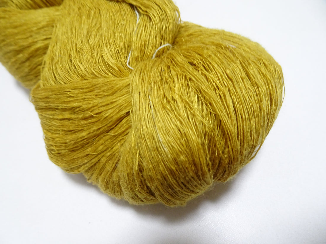 Japanese vintage Tsumugi silk thread Woven & embroidery 8619