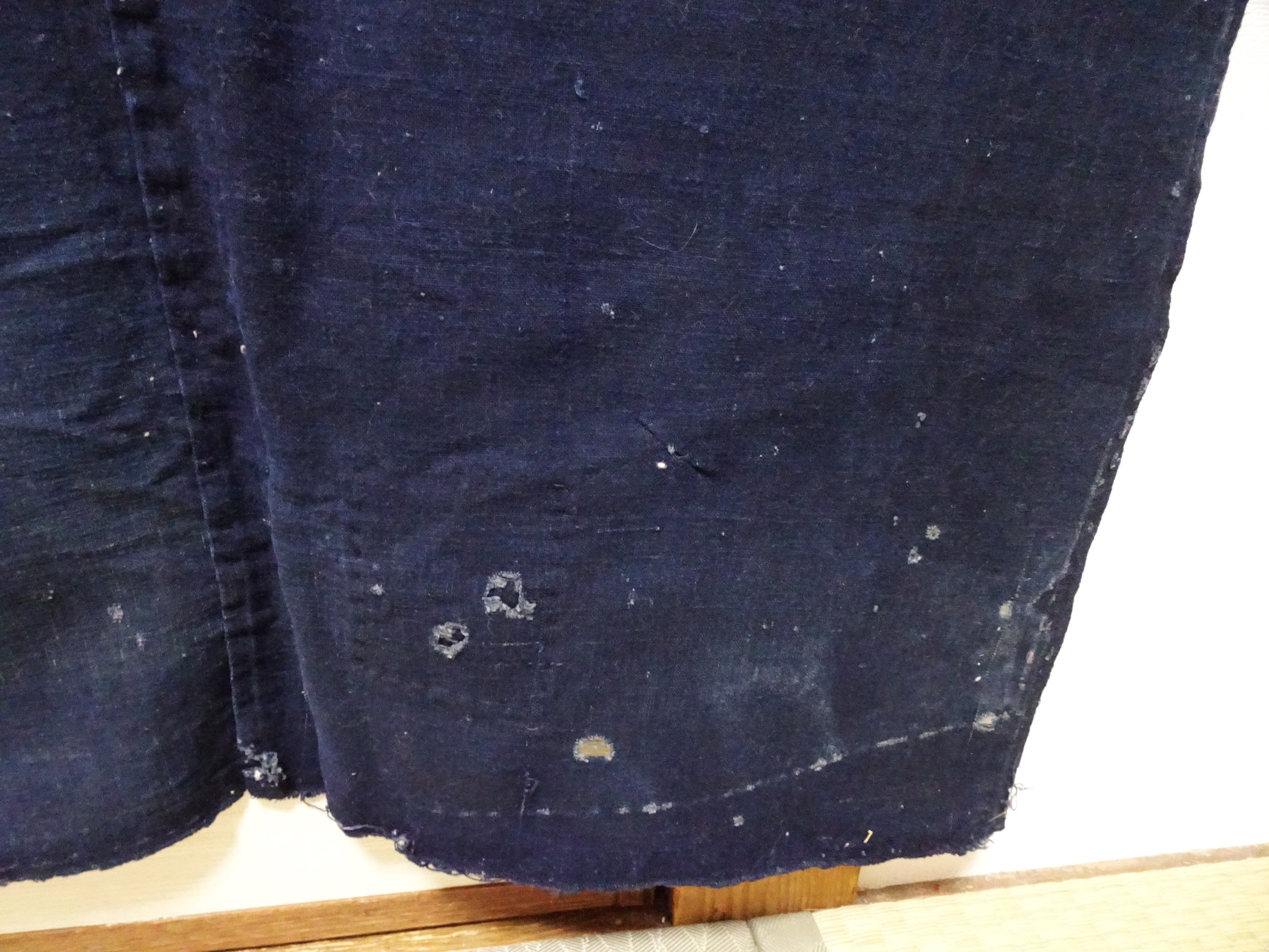 Japanese Antique Cotton Boro Indigo Cotton Textile 17725