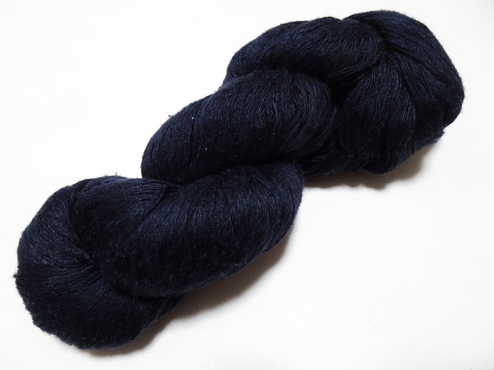 Japanese Vintage Mawata Tsumugi Fine Quality Silk Thread Black embroidery & Weave 17316