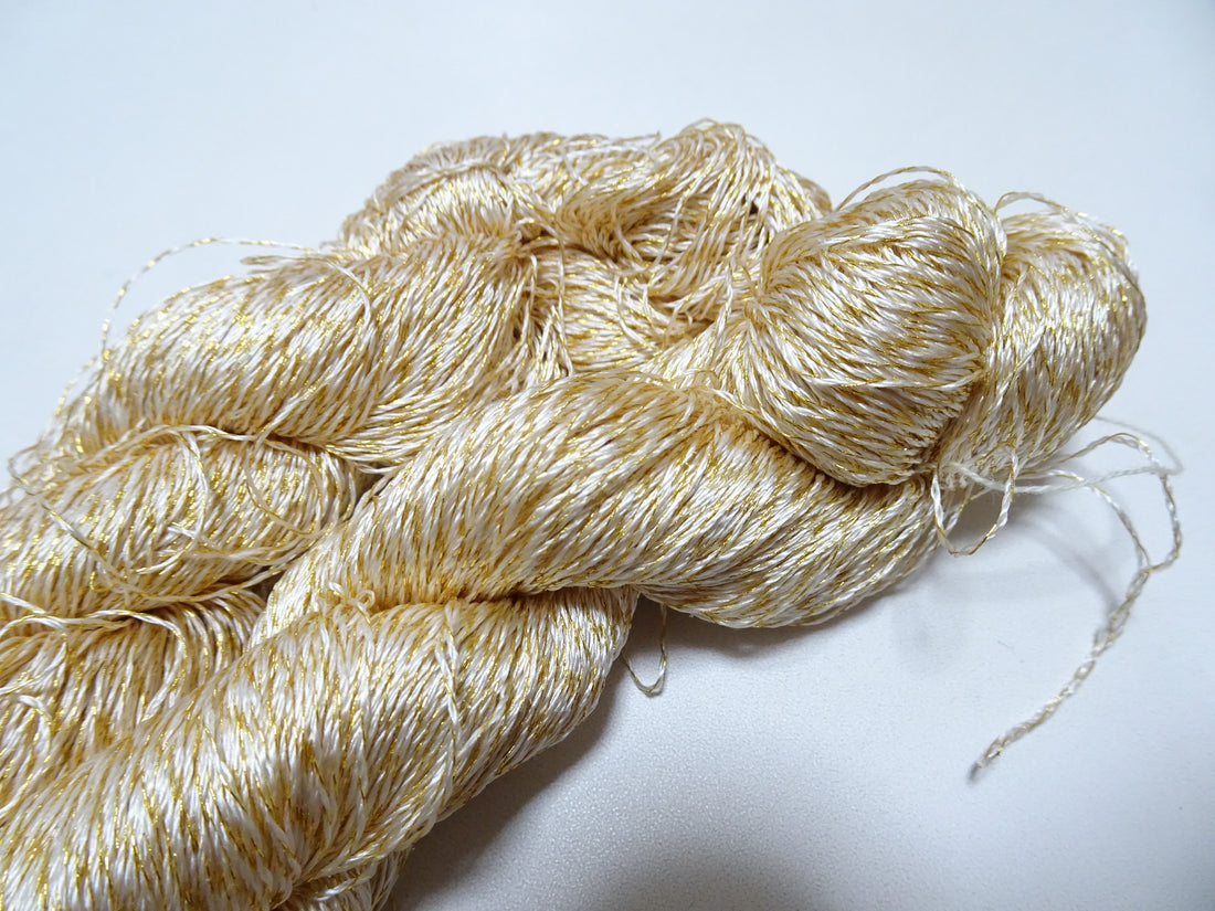 Japanese Vintage High Class Rare Silk Thread Mixture of Gold embroidery 15968