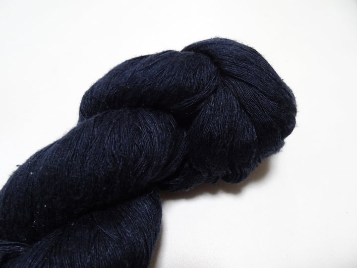 Japanese Vintage Mawata Tsumugi Fine Quality Silk Thread Black embroidery & Weave 17316