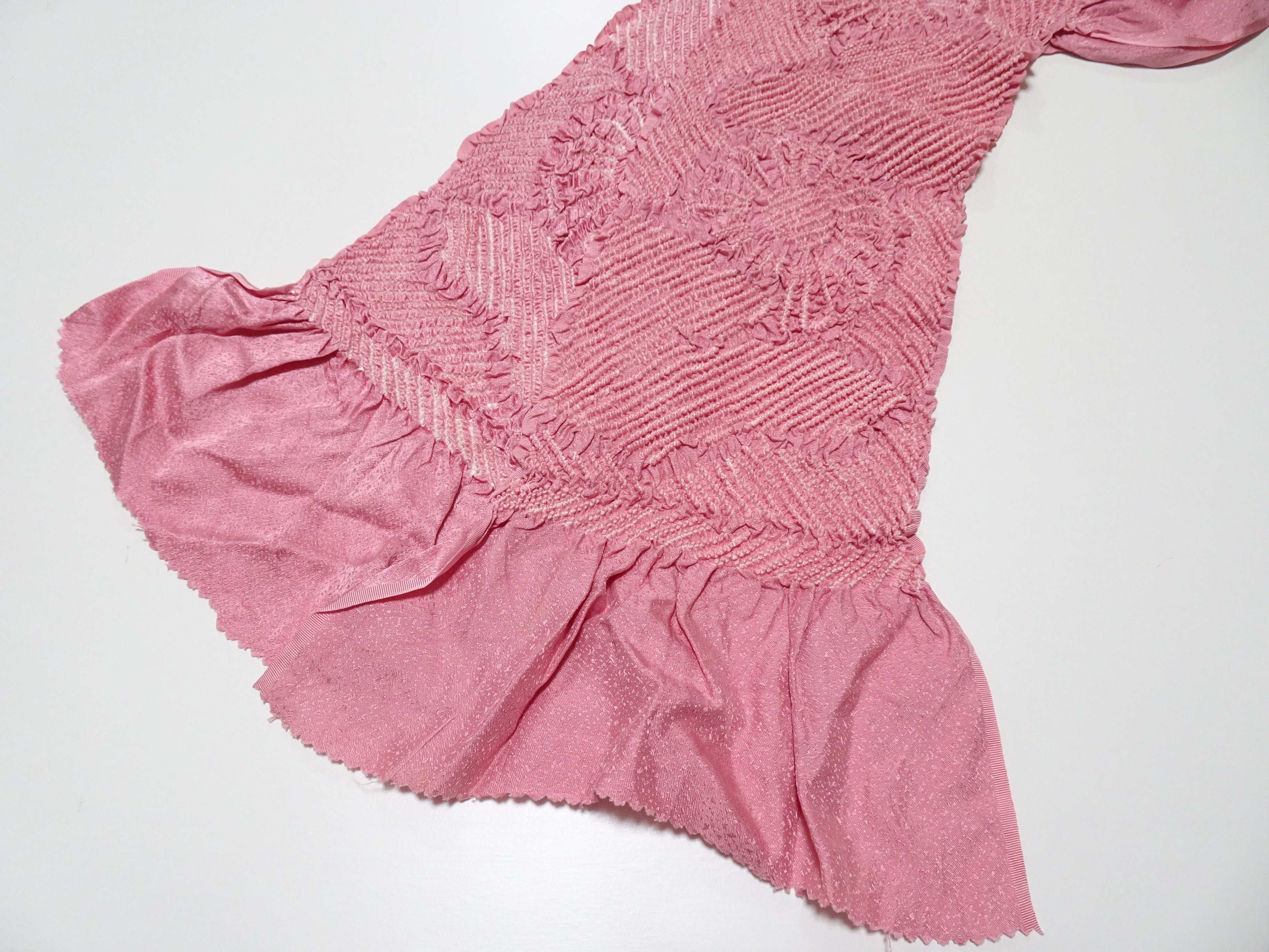 Japanese Kimono Silk Obi Age Shibori  18069