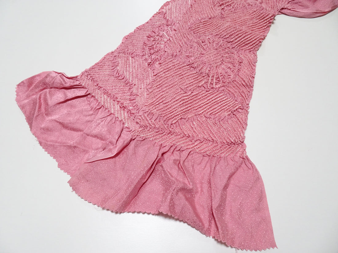 Japanese Kimono Silk Obi Age Shibori  18069
