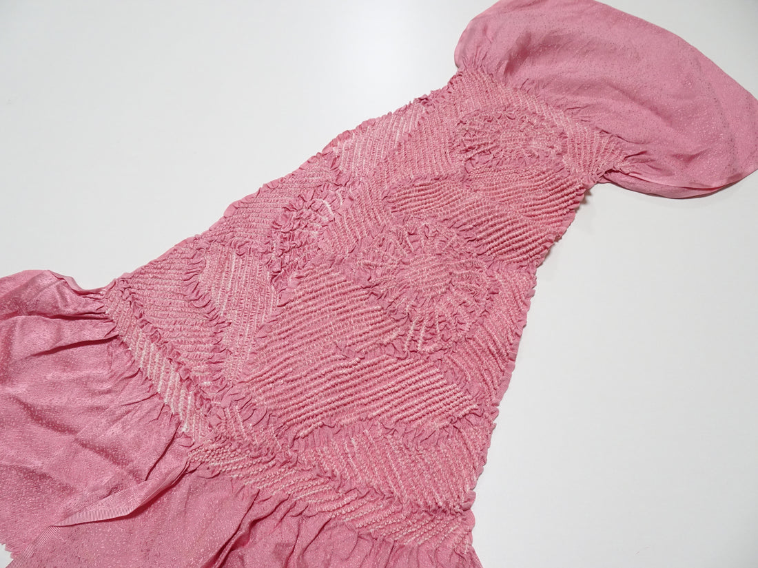 Japanese Kimono Silk Obi Age Shibori  18069