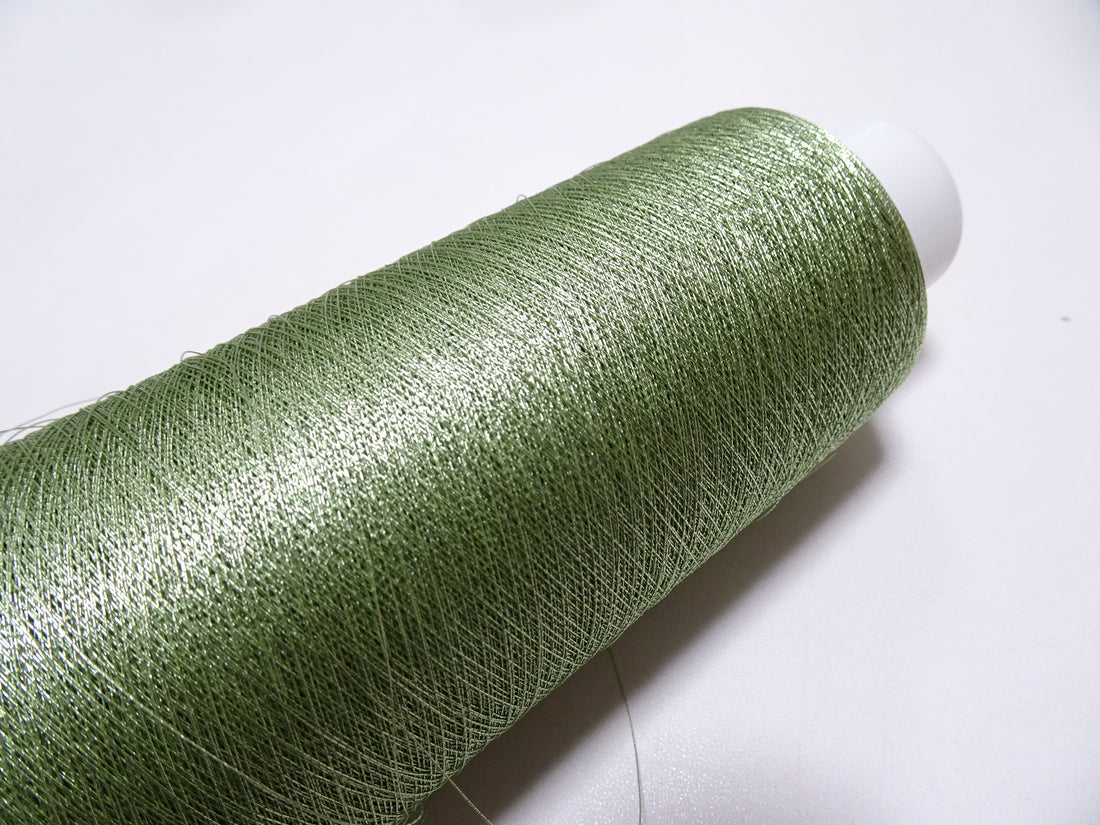 Japanese vintage rare Superb pure silver leaf thread color SA3 2000M ...