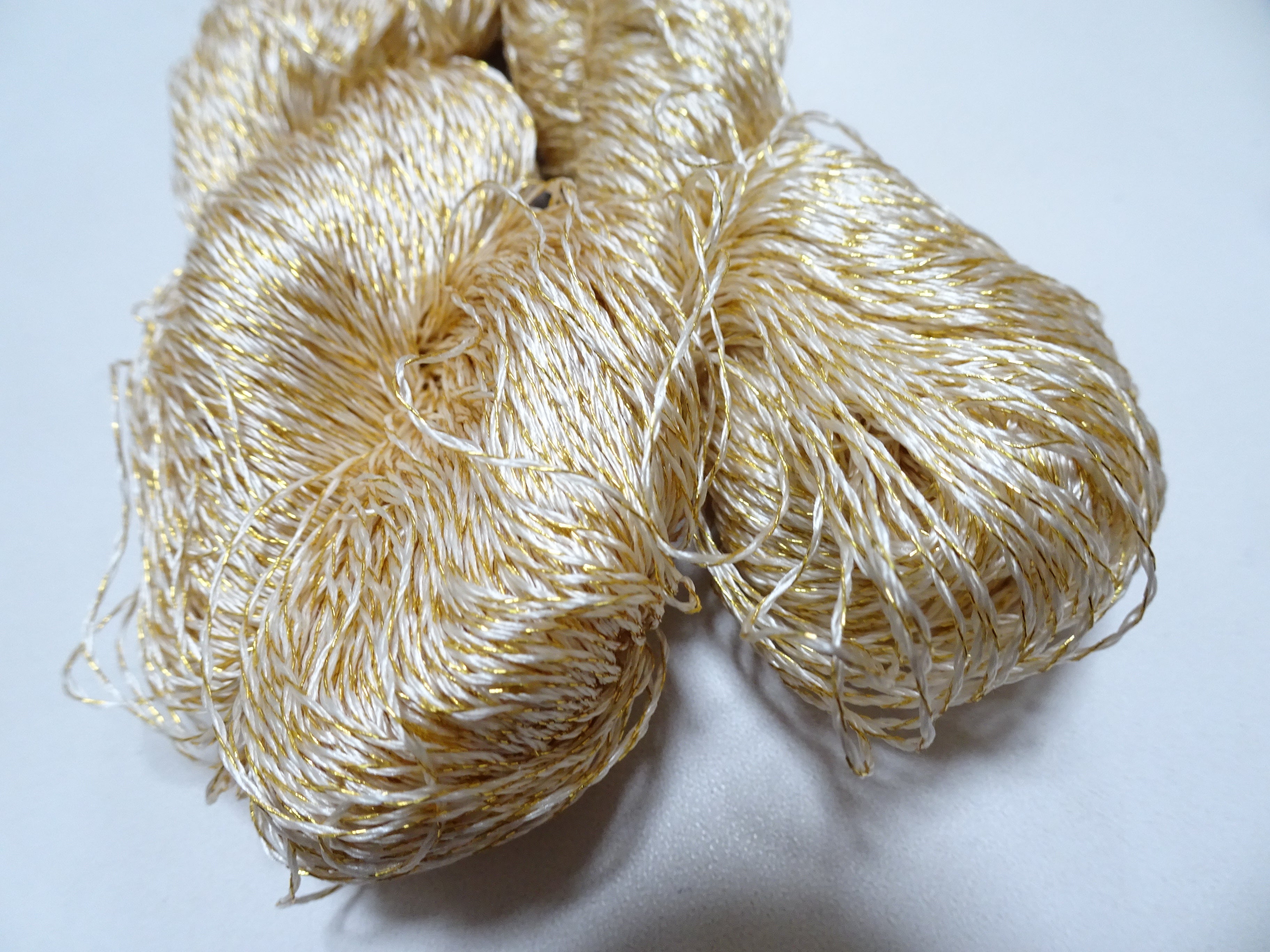 Japanese Vintage High Class Rare Silk Thread Mixture of Gold embroidery 15968