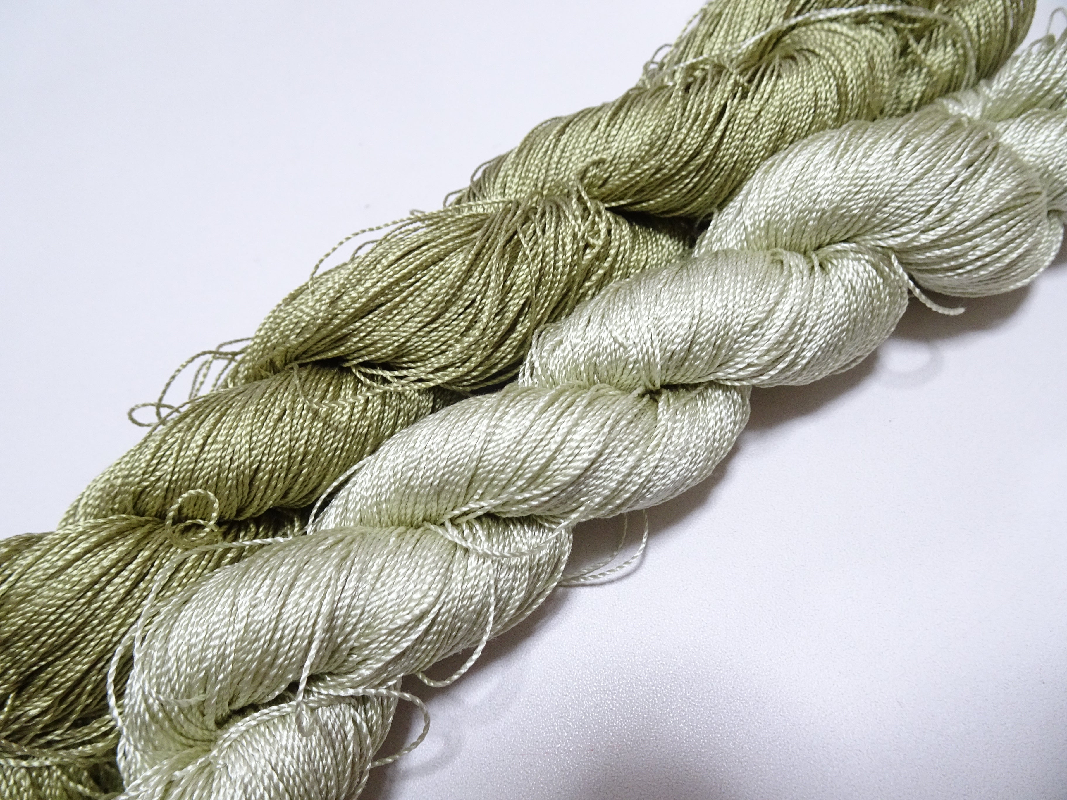 Japanese Vintage Strong Twisted Silk 2sets Thread Embroidery & Weaving 15084