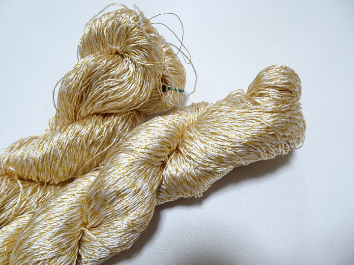 Japanese Vintage High Class Rare Silk Thread Mixture of Gold embroidery 15970