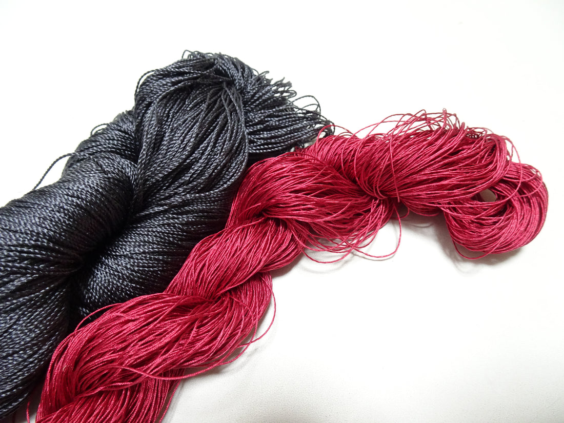 Japanese Vintage Strong Twisted Silk Thread 2sets Embroidery & Weaving 17587