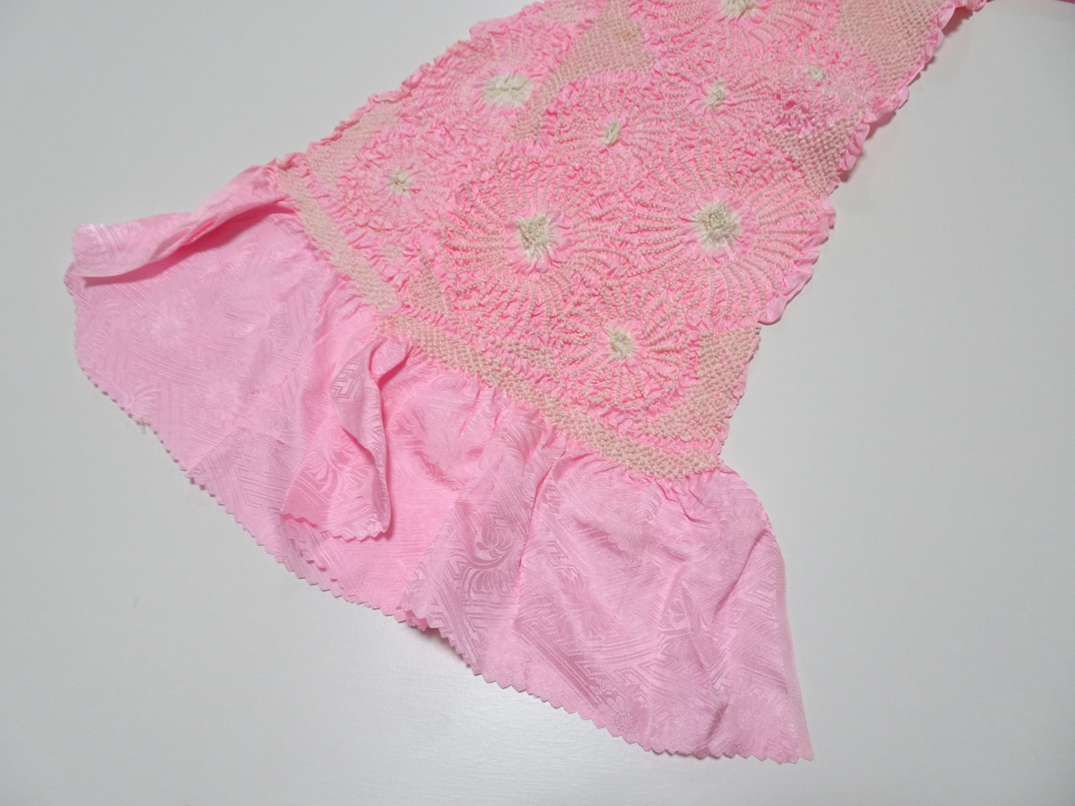 Japanese Kimono Silk Obi Age Shibori  18071