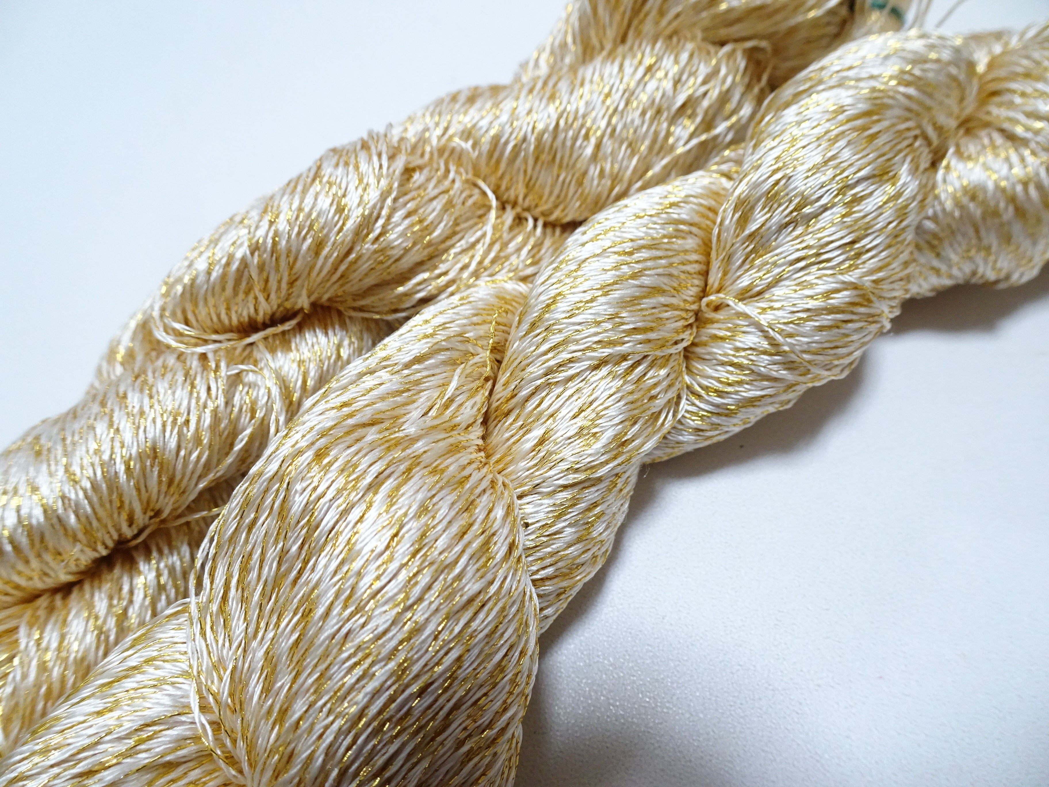 Japanese Vintage High Class Rare Silk Thread Mixture of Gold embroidery 15970