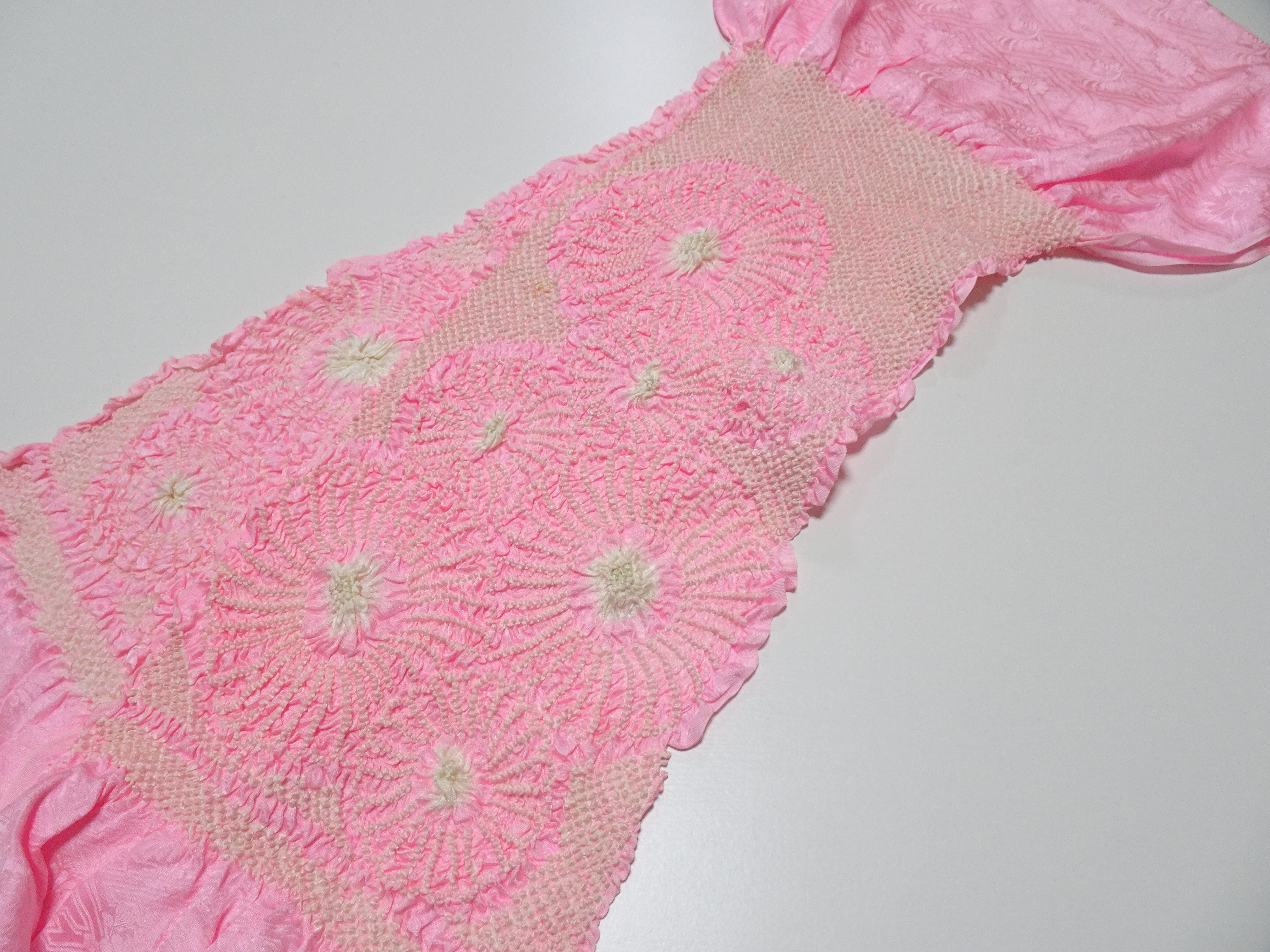 Japanese Kimono Silk Obi Age Shibori  18071