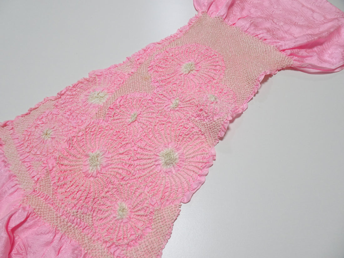 Japanese Kimono Silk Obi Age Shibori  18071